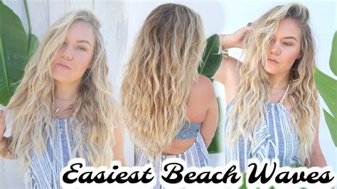 Easy Beach Waves Hair Tutorial Youtube