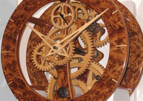 Detail Of A Wooden Clock Mechanism Woodworking Plans Diy Wooden