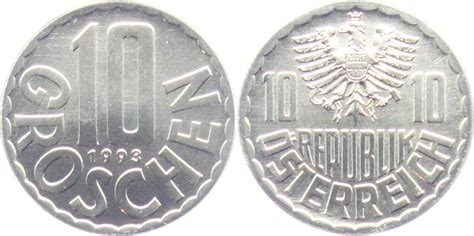 10 Groschen 1993 2 Republik Österreich Ab 1945 St Ma Shops