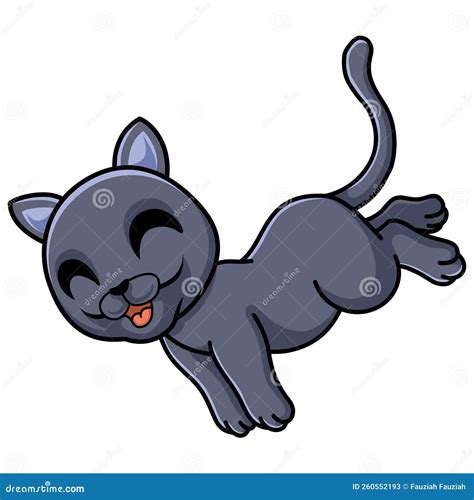 Cute British Shorthair Cat Cartoon Walking Stock Vector Illustration Of Breed Cute 260552193