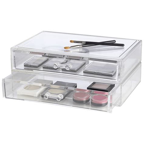 Meh 2 Pack Richards Homewares Clearly Chic Acrylic Stackable Cosmetic