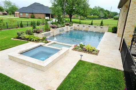 Pools And Spas Gallery Custom Inground Pools In Houston Backyard Pool Landscaping Backyard