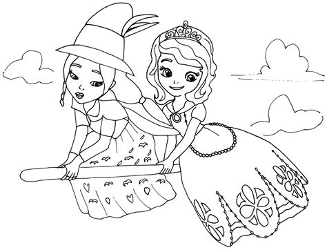 Sofia The First Coloring Pages Lucinda And Sofia The First Coloring Page