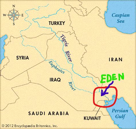 The Garden Of Eden Map World Map