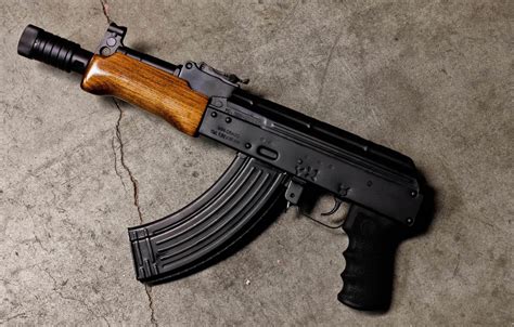 Wallpaper Weapons Background Machine Kalashnikov Aks74u Cropped