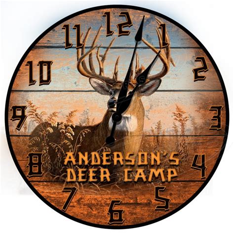 Deer Camp Clocks Hunting Camp Clock Deer Hunting Clocks Etsy
