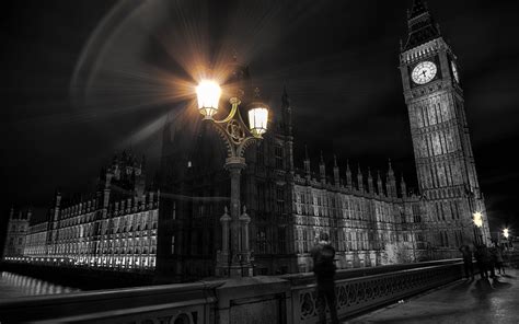 London Big Ben Clock Tower Colorsplash Lights Building Wallpaper