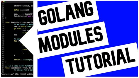 Go Golang Modules Tutorial Youtube