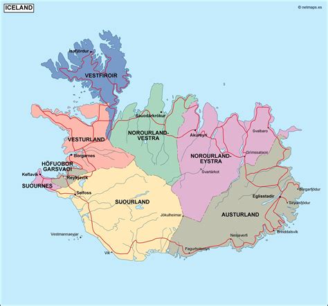 Iceland Political Map Order And Download Iceland Political Map