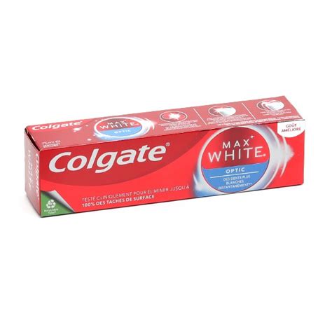 Colgate Max White Optic Dentifrice Blancheur Et Anti Taches