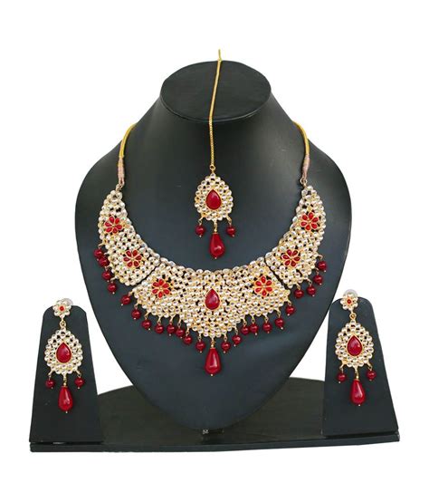 Touchstone Trendy Necklace Set With Maang Tika Buy Touchstone Trendy