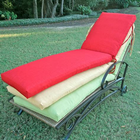 Blazing Needles Outdoor Patio Replacement Chaise Lounge Cushion 74 In
