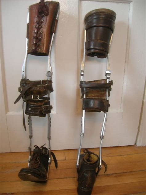 Vintage Leg Braces Polio Medical Device Leg Braces Orthopedic Brace