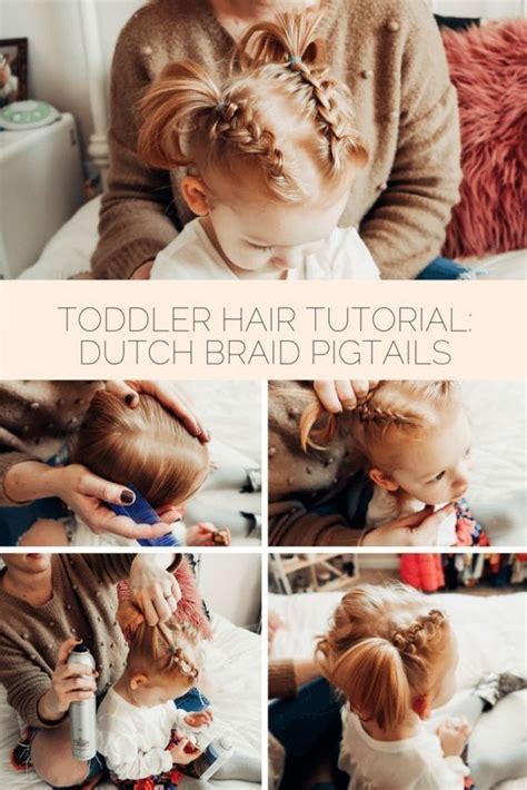 Toddler Dutch Braid Pigtail Tutorial Easy Toddler Hairstyles Hair