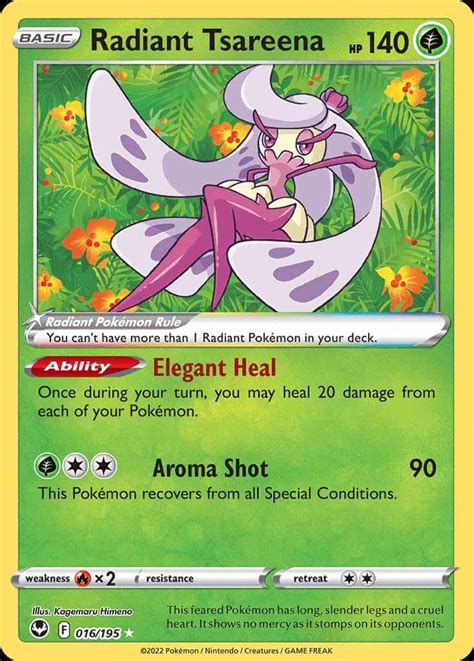 Radiant Tsareena Swsh12 16 Pokémon Card Database Pokemoncard