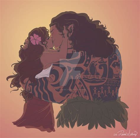 Maui X Moana Kiss By On Deviantart