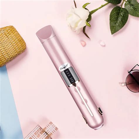 Wireless Usb Rechargeable Flat Iron Mini 2 In1 Portable Led Digital