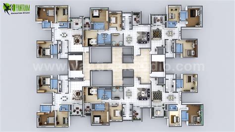 Creative 3d Virtual Floor Plan Design Of Entire Apartment Floor