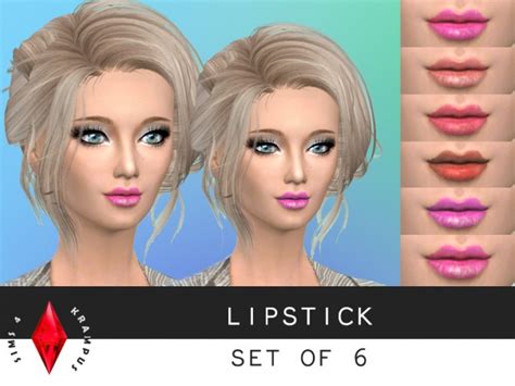 Lipstick Set Of 6 At Sims 4 Krampus Sims 4 Updates