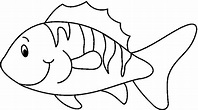 Black and white fish clip art - Clip Art Library