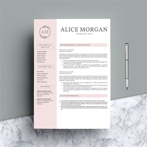 Word Document 2 Page Resume Template Free 2020 Fully Editable Ms Word