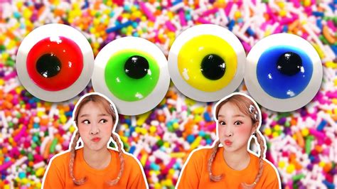 Eyeballs Jelly 눈알젤리 Color Mukbang Jiniyum 지니얌 먹방 Challenge Youtube