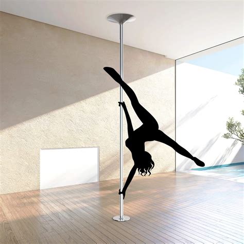 Amzdeal Stripper Pole Upgraded Fitness Pole Spinning Dancing Pole Portable Removable Mm Pole