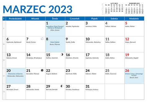 13 Marca 2023 Kartka Z Kalendarza
