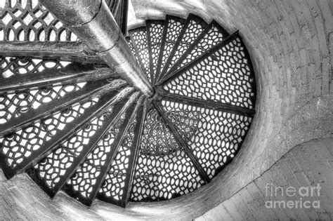 Lighthouse Stairs In Black And White Photograph By Twenty Two North