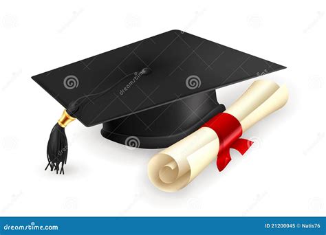 Graduation Cap And Diploma Stock Vector Illustration Of Achievement