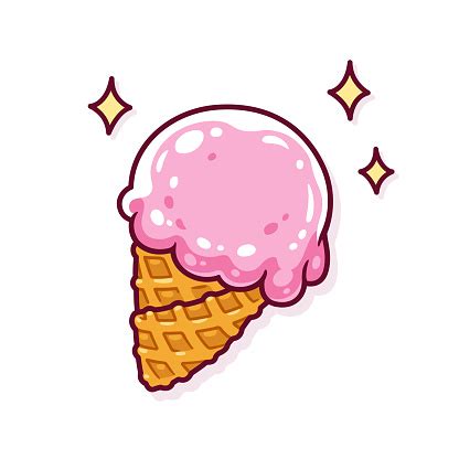 Free for commercial use (include link to authors website). Cartoon Ice Cream Cone Stock Illustration - Download Image ...