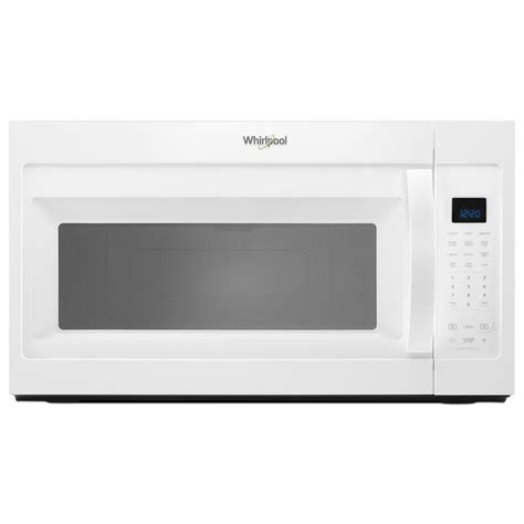 Whirlpool 1 9 Cu Ft Over The Range Microwave In White With Sensor