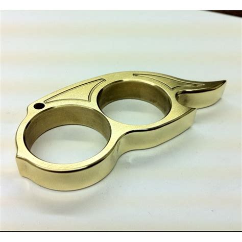 Woody Knuckles Custom Hand Made 2 Finger Knuckle Duster Brass Knuckles