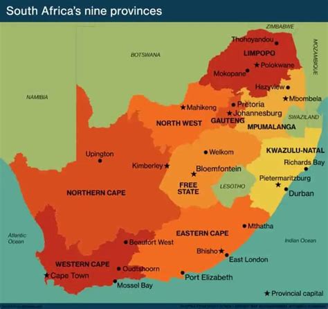 List Of States In South Africa And Capitals 2022 Updated List