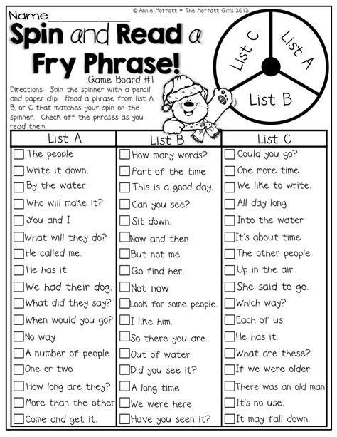 First Grade Fluency Practice