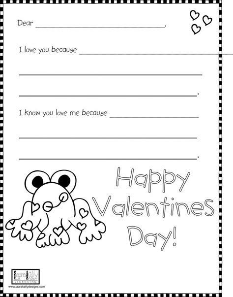 Valentines Day Letter Template For Kids Valentines Day Cards