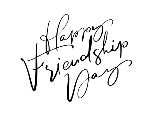 Vector Text Happy Friendship Day Illustration Of Lettering About