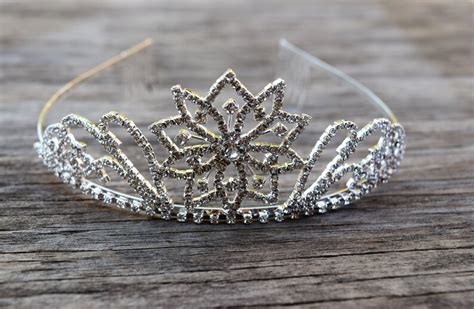 Ice Queen Tiara Elsa Costume Crown Silver Frozen Snowflake Etsy