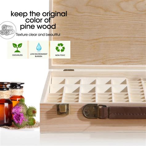 Essential Oil Storage Box Wooden 85 Slots Aromatherapy Container Case