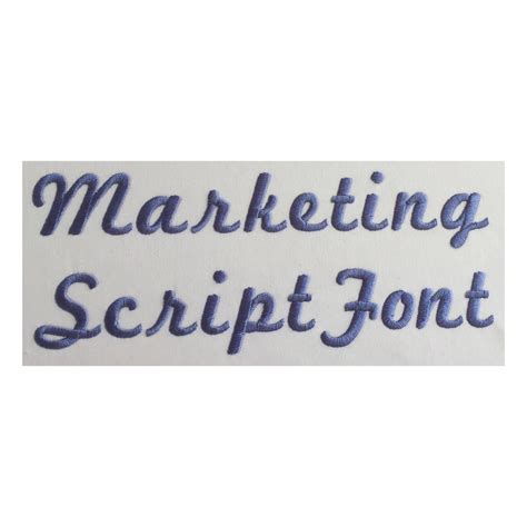 Marketing Script Machine Embroidery Font 1 Inch Size Bx File Etsy