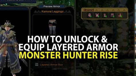 How To Unlock Layered Amor In Monster Hunter Rise