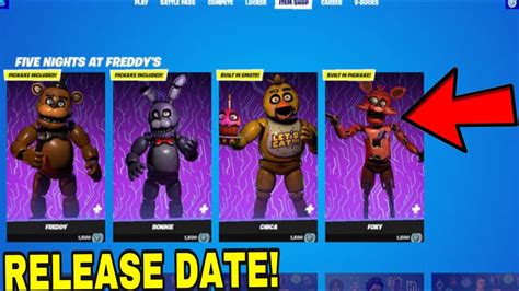 Five Nights At Freddys Skins Confirmed Release Date In Fortnite