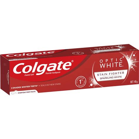 Colgate Optic White Stain Fighter Teeth Whitening Toothpaste 140g