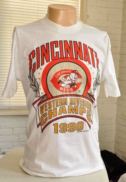 Vintage T Shirt Cincinnati Reds Western Division Champs Etsy