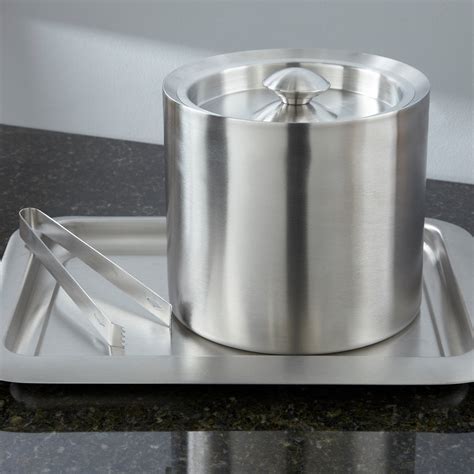 Brushed Collection Stainless Steel 3 Qt Ice Bucket With Lid