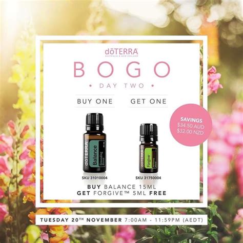 Day Two Bogo Buy Balance 15ml Get Forgive 5ml Balance Is A