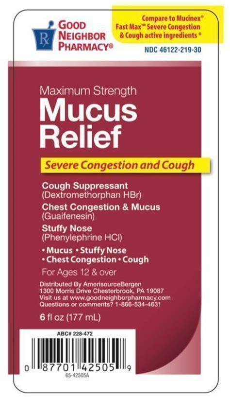 Dailymed Mucus Relief Severe Congestion And Cough Maximum Strength