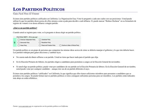 Los Partidos Politicos