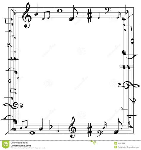 Music Notes Border Stock Vector Image 39461259