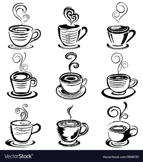 Hand Drawn Coffee Cup Royalty Free Vector Image